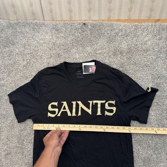 New Orleans Saints Shirt Mens Small Black NFL Football Nike Team Apparel Tee - Picture 8 of 13
